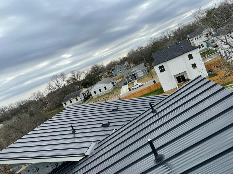 Standing seam metal roof panels with vents for Skylight Repair in Dinuba